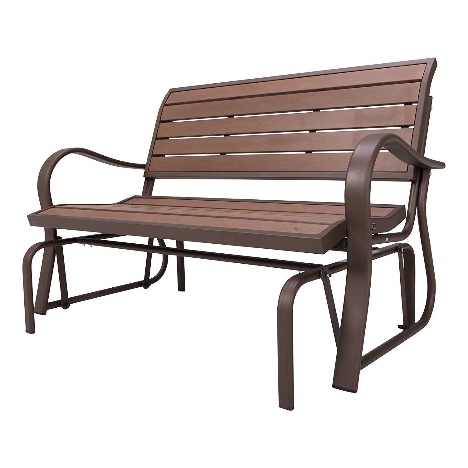 Indoor/outdoor Double Glider Benches With Latest Lifetime Outdoor Glider Bench With Bottle (brown) (View 9 of 30)