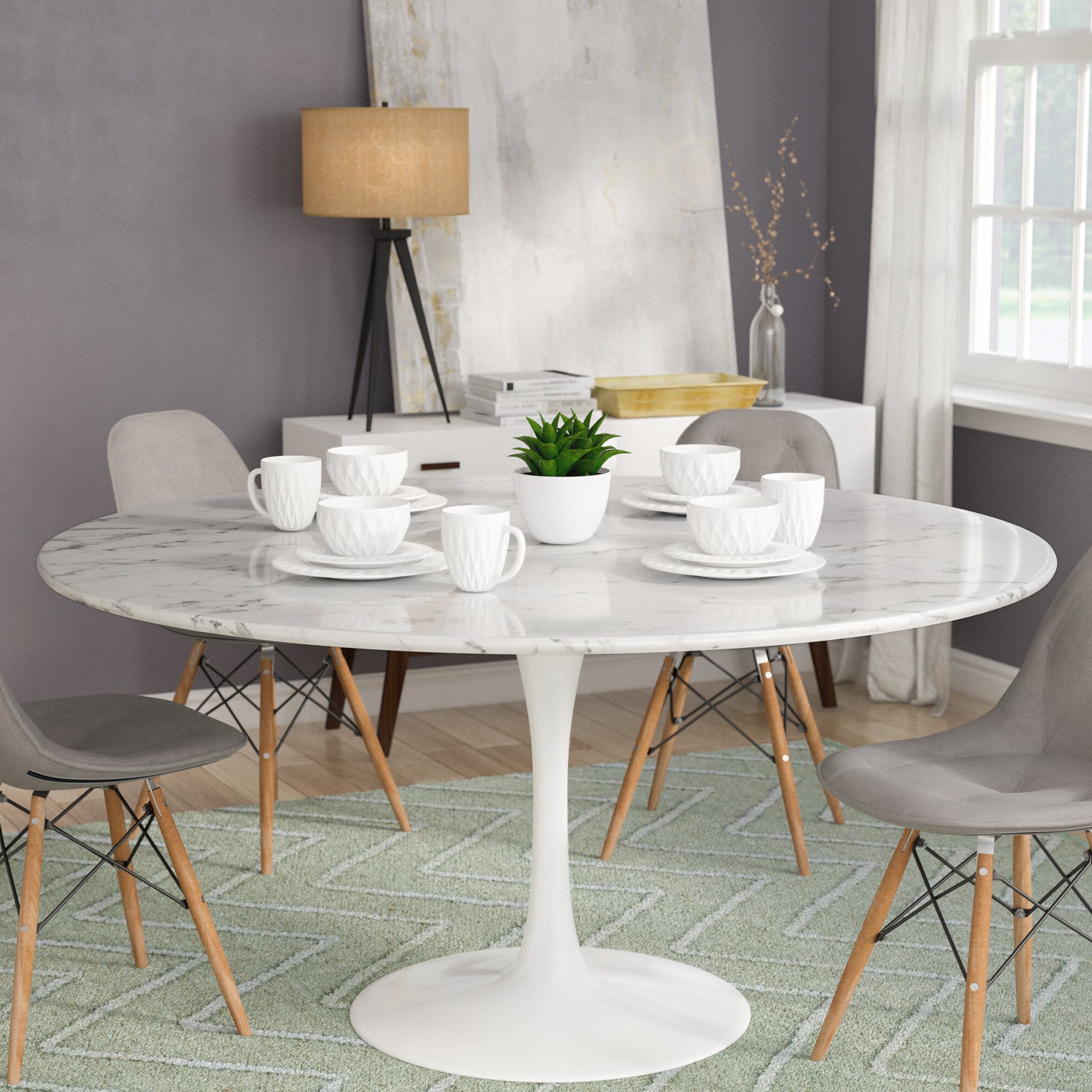 Julien Artificial Marble Round Dining Table With Regard To Popular Round Dining Tables (View 25 of 30)