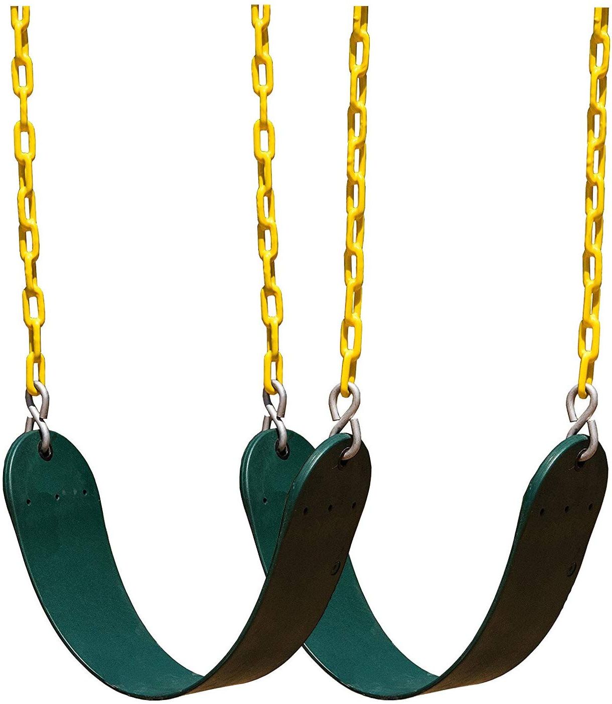 Latest Squirrel Products 2 Pack Heavy Duty Swing Seat – 66" Chain Plastic Coated –  Playground Swing Set Accessories Swing Seat Replacement – Green Within Swing Seats With Chains (Photo 22 of 30)