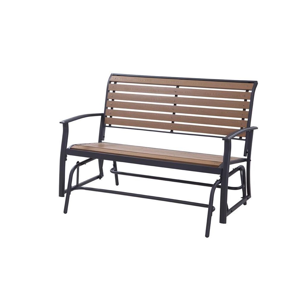 Liberty Garden Everwood Harrington Metal Outdoor Double Inside Popular Double Glider Benches With Cushion (View 21 of 30)