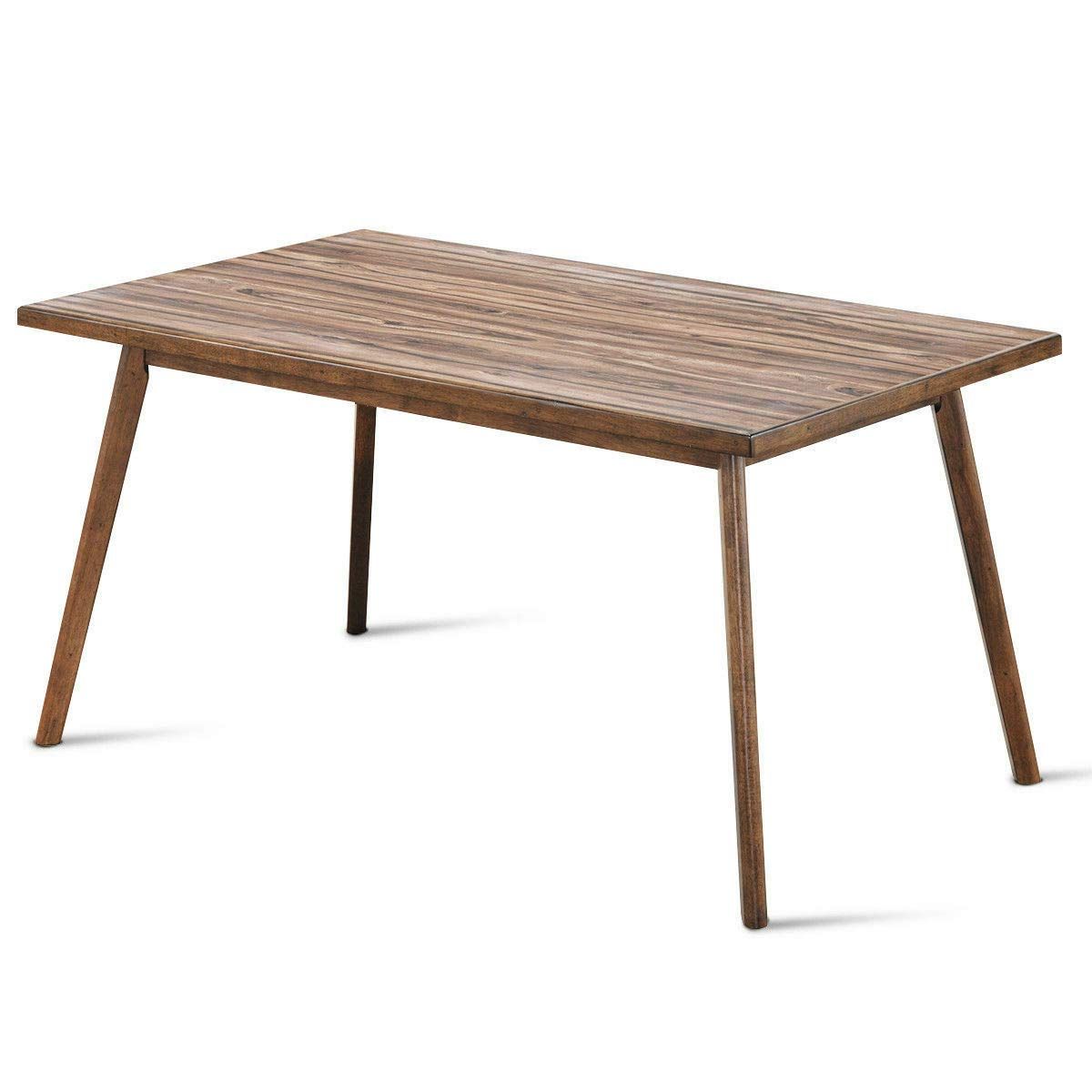 Mid Century Rectangular Top Dining Tables With Wood Legs Throughout Popular Amazon – Mid Century Dining Table Rectangular Top Wood (View 1 of 30)