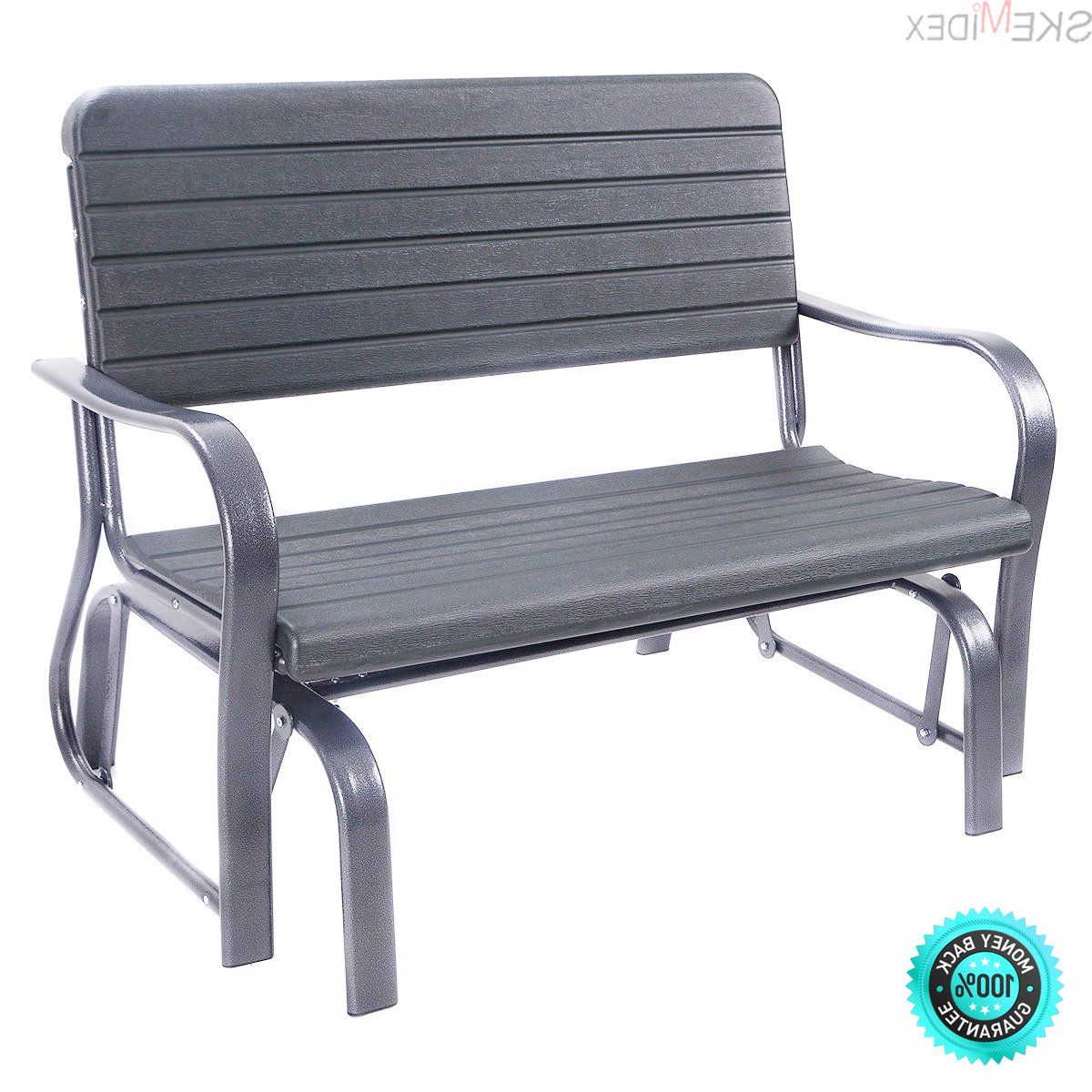 Most Current Amazon : Skemidex Outdoor Patio Swing Porch Rocker For Steel Patio Swing Glider Benches (View 5 of 30)