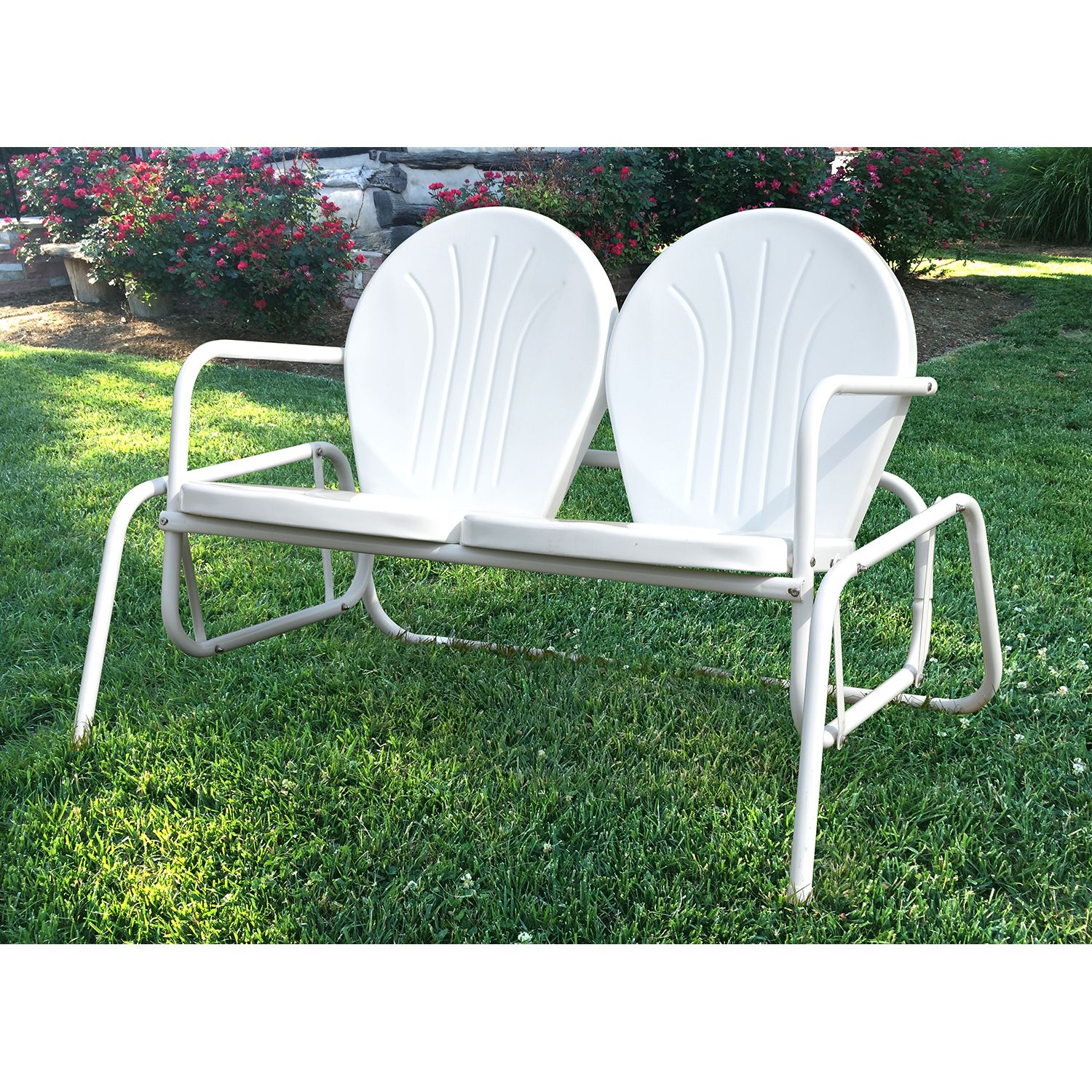 Most Current Amerihome Mcdsg Double Seat Glider With Regard To Metal Powder Coat Double Seat Glider Benches (Photo 15 of 30)