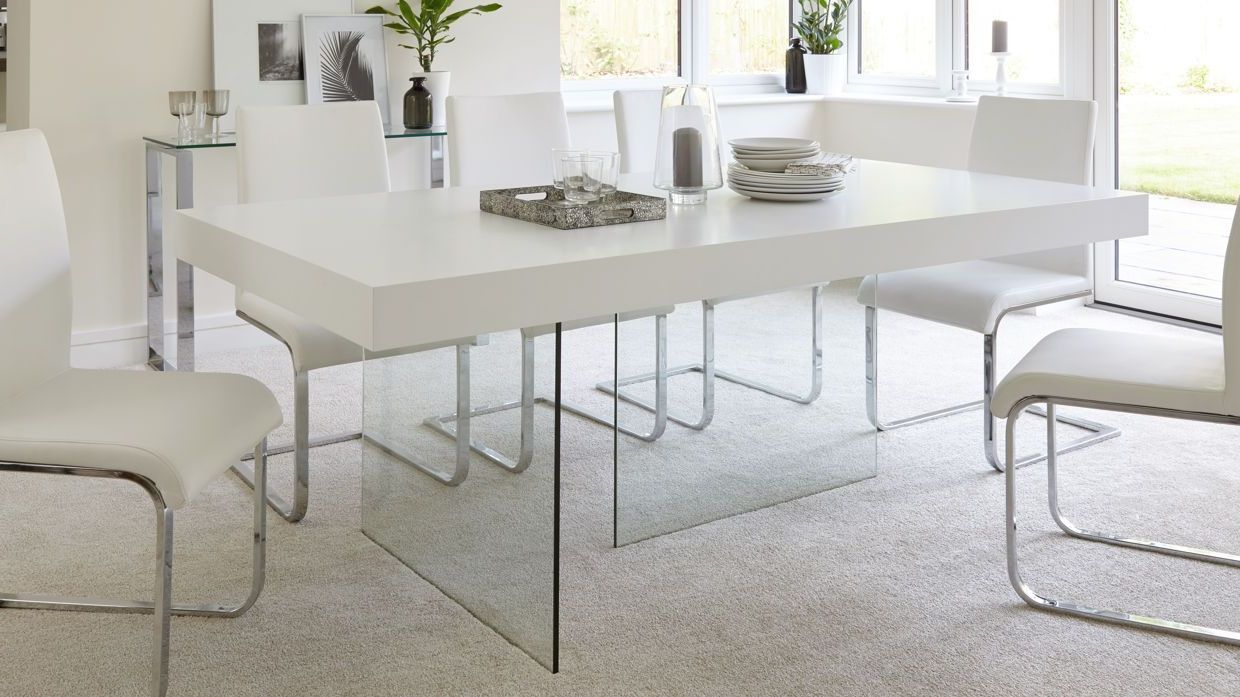 Most Current Aria White Oak And Glass Dining Table (View 26 of 30)
