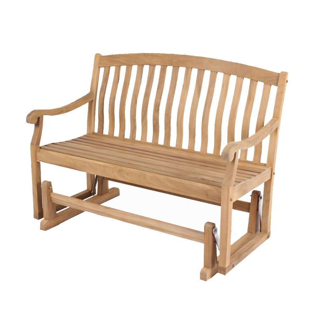Most Current Cambridge Casual Colton Teak Wood Outdoor Glider Bench In With Regard To Teak Outdoor Glider Benches (View 1 of 30)
