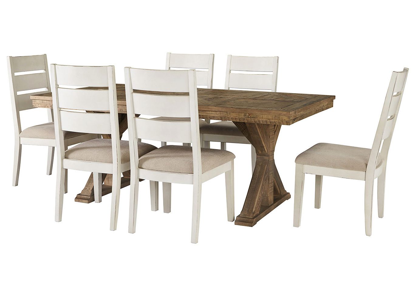 Most Current Contemporary 6 Seating Rectangular Dining Tables Regarding Woodstock Furniture Value Center Grindleburg Light Brown (View 30 of 30)