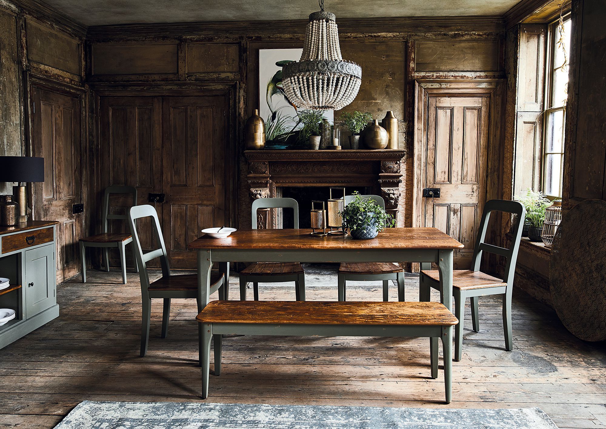 Most Current Distressed Walnut And Black Finish Wood Modern Country Dining Tables Inside Maison Dining Table, Grey Mango Wood – Barker & Stonehouse (View 13 of 30)