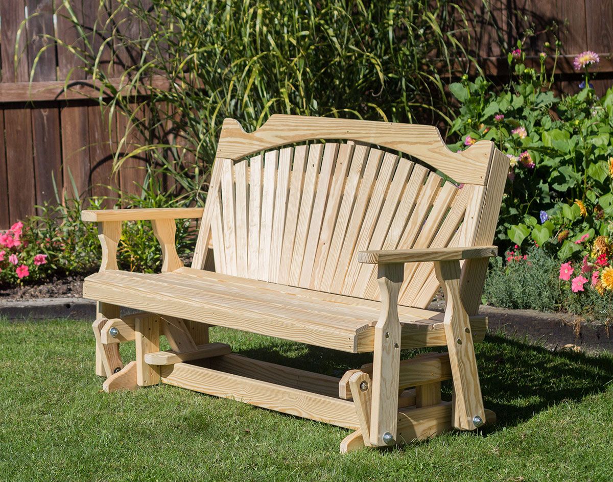 Most Current Treated Pine Fanback Glider With Regard To Fanback Glider Benches (Photo 21 of 30)