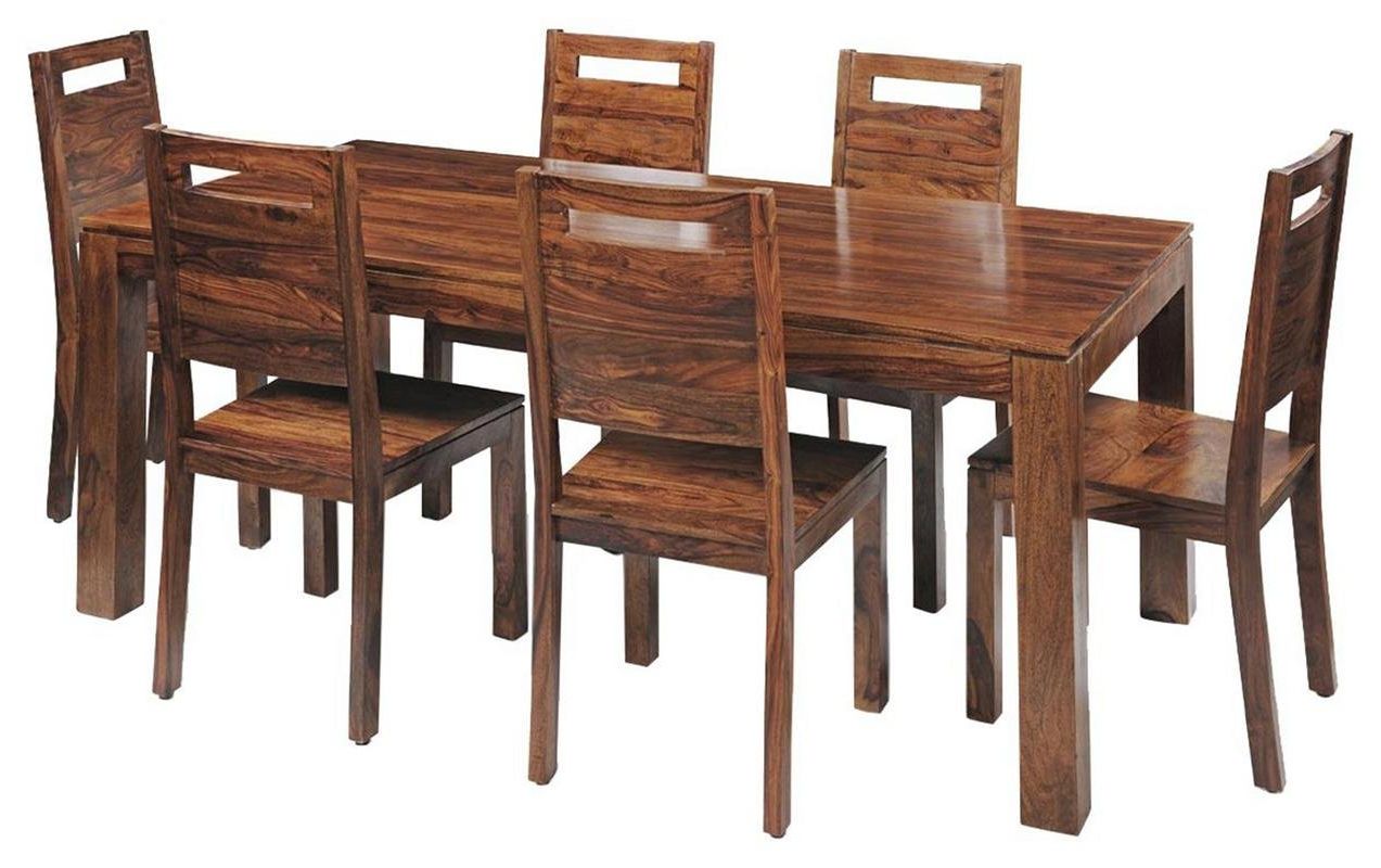 Most Popular Contemporary Style 6 Seater Rectangular Dining Table Set Intended For 6 Seater Retangular Wood Contemporary Dining Tables (View 1 of 30)
