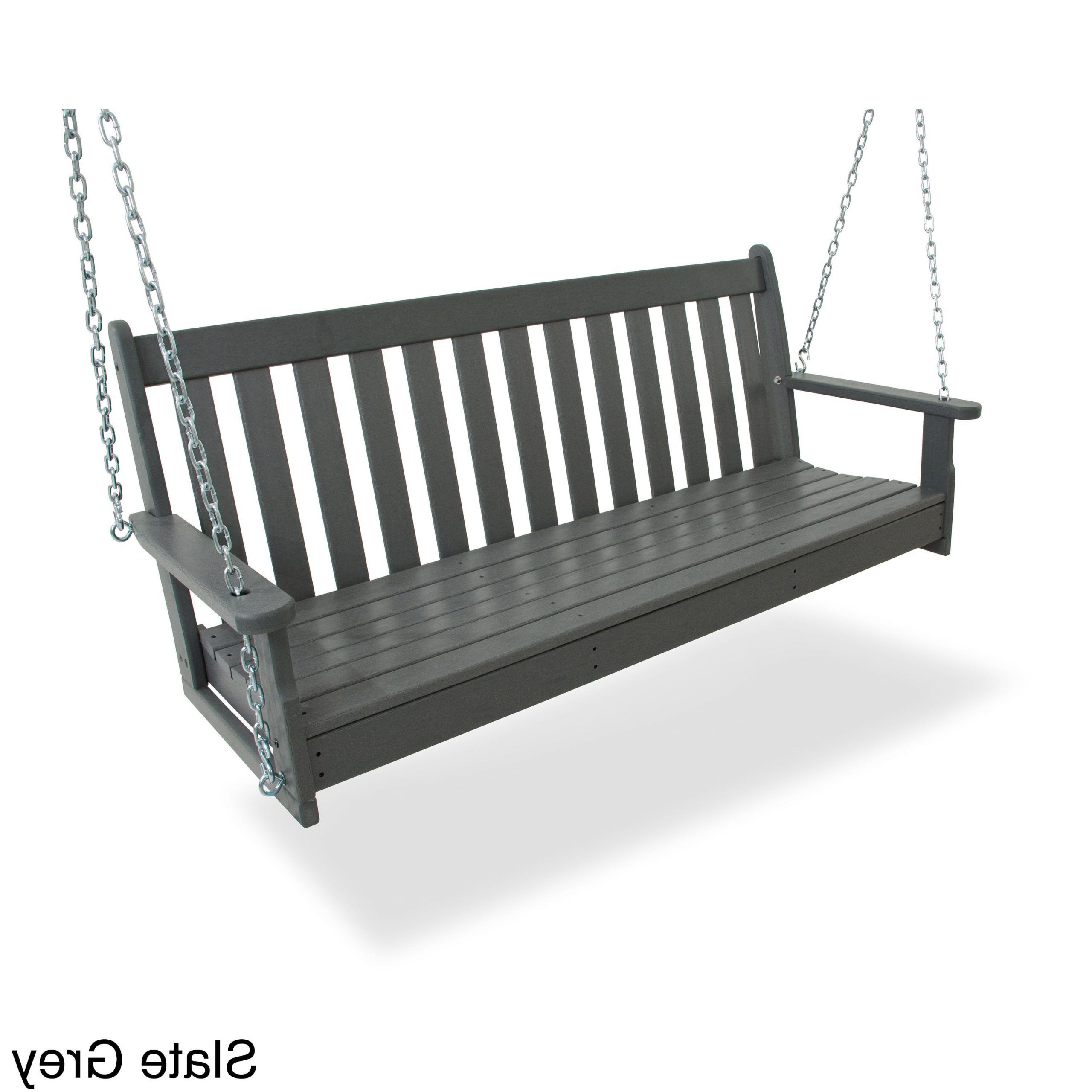 Most Popular Vineyard Polywood 60 Inch Swing (slate Grey) (plastic With Vineyard Porch Swings (View 1 of 30)