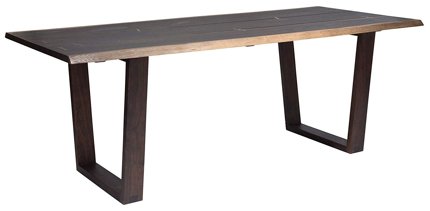 Most Recent Dining Tables In Seared Oak With Brass Detail Inside Amazon – Napa Dining Table In Seared Oak With Brass (View 1 of 30)