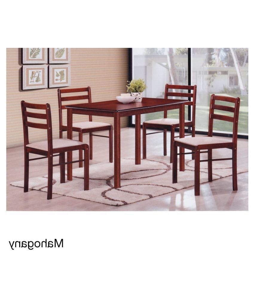 Most Recently Released Contemporary 4 Seating Oblong Dining Tables For T2a Duflex Modern Rectangular Four Seater Solid Wood Dining (View 6 of 30)