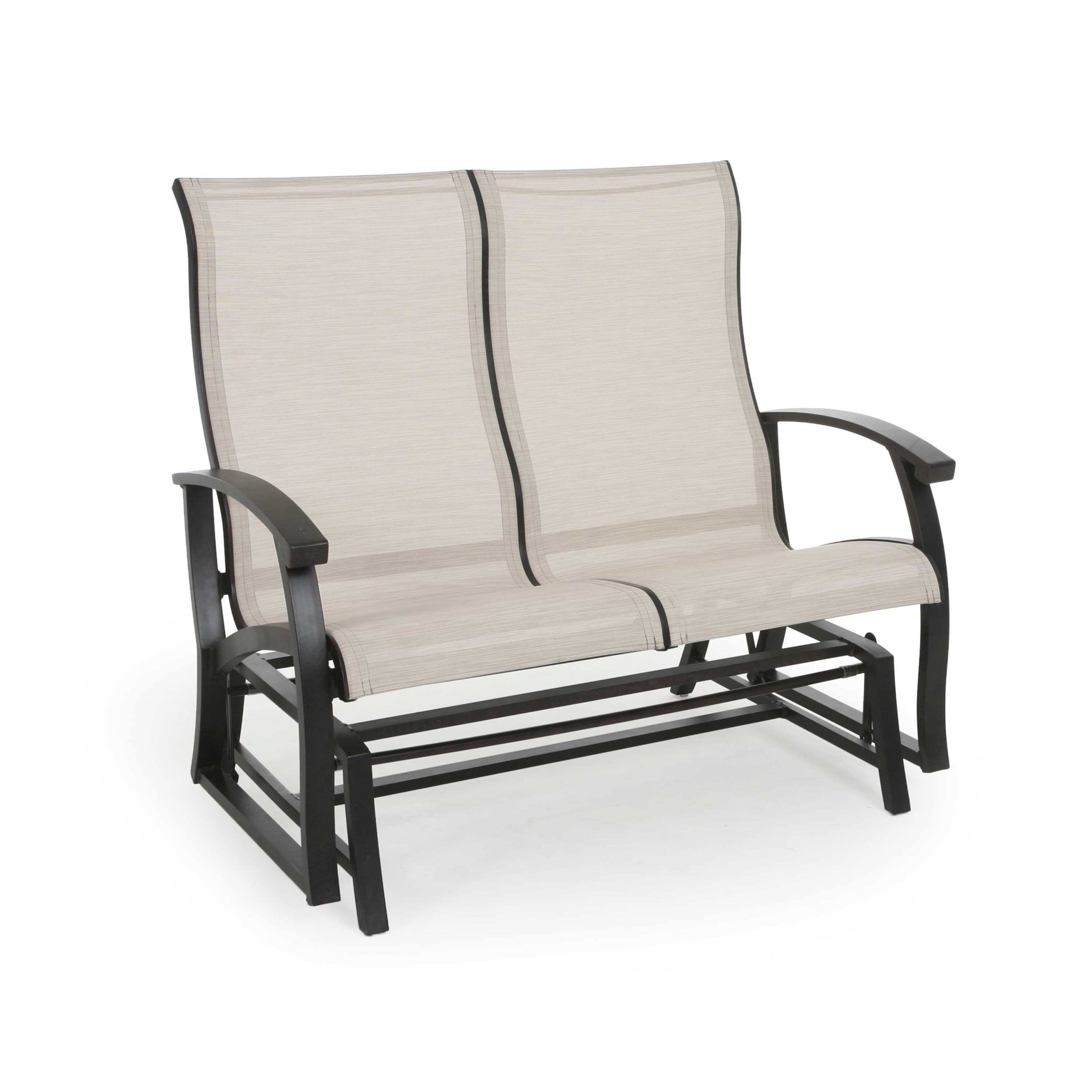 Most Recently Released Mallin Georgetown Double Sling Glider Outdoor Furniture With Regard To Sling Double Glider Benches (View 13 of 30)