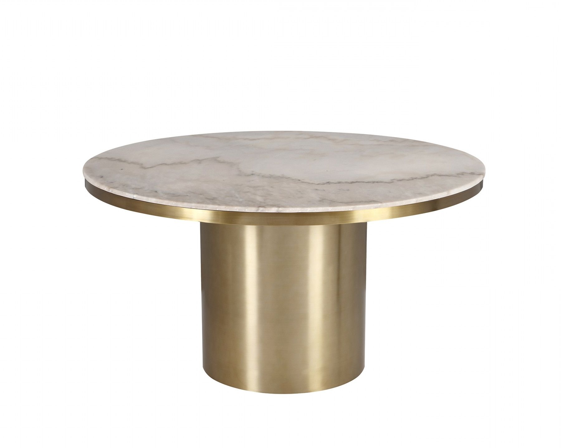 Newest Camden Brass Large Dining Table With White Marble Top Inside Dining Tables With White Marble Top (View 23 of 30)