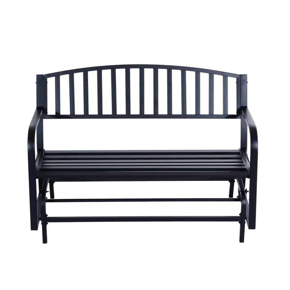 Online Shopping – Bedding, Furniture, Electronics, Jewelry Pertaining To Most Up To Date Black Steel Patio Swing Glider Benches Powder Coated (View 7 of 30)