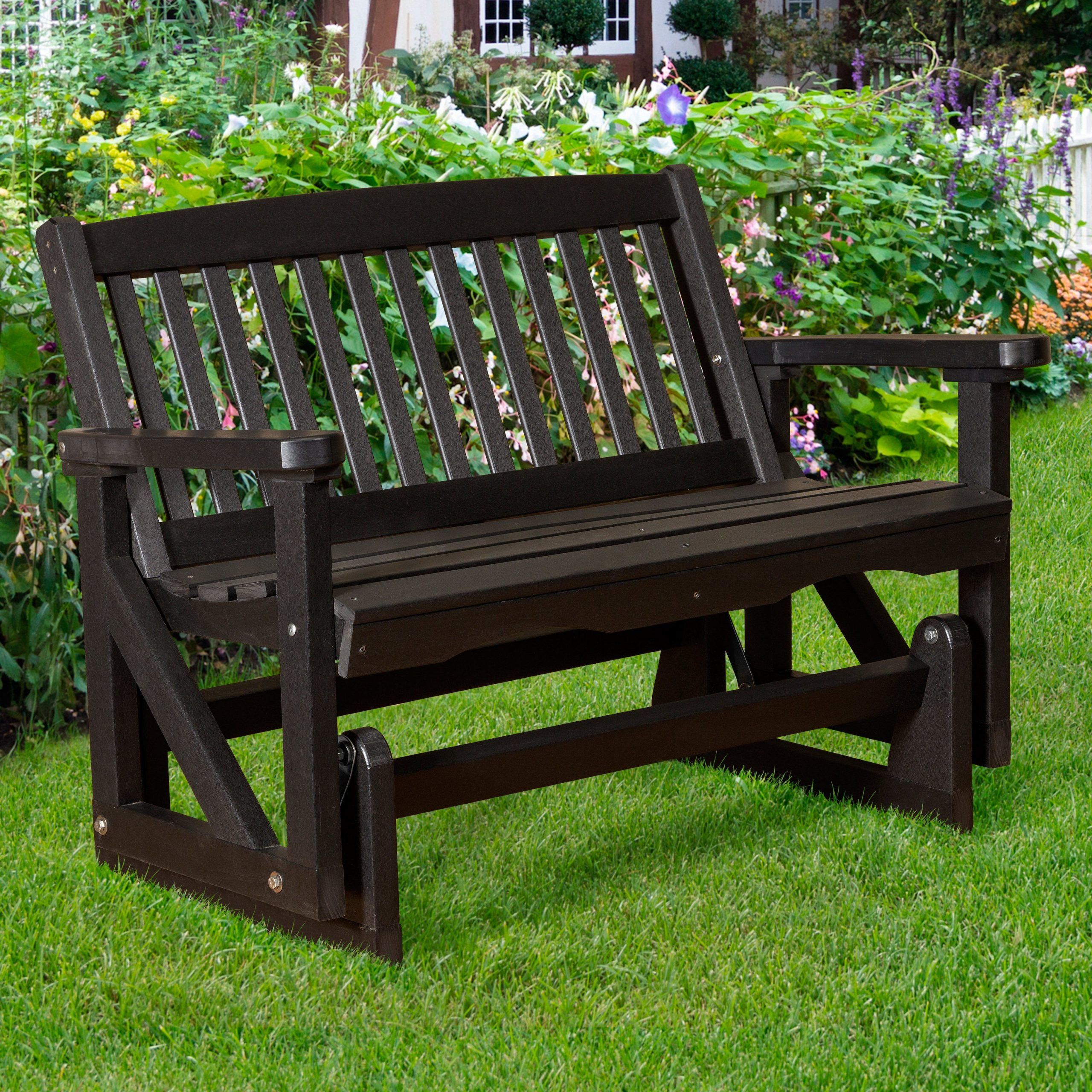 Outdoor Little Cottage Classic Mission Patio Glider – Lcc Within Most Current Classic Glider Benches (View 21 of 30)