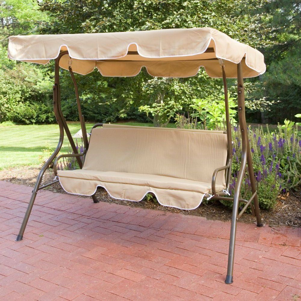 Outdoor Porch Swings With 2020 Coral Coast Ginger Cove 2 Person Adjustable Tilt Metal Canopy Porch Swing   Light (View 28 of 30)