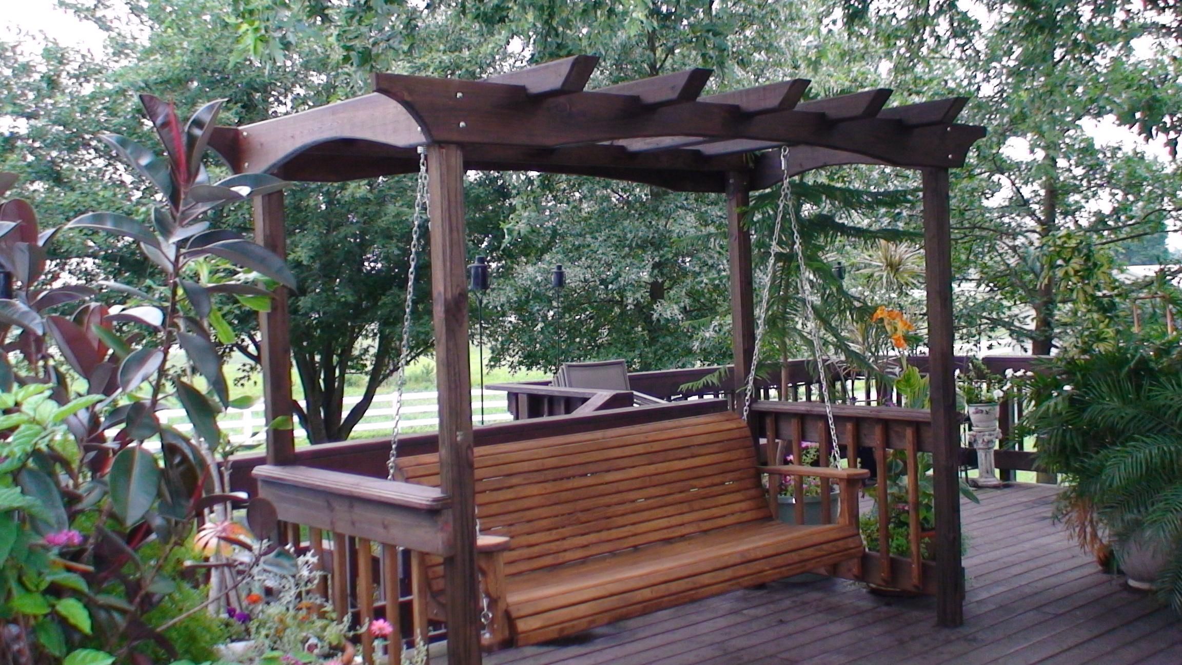 Patio Gazebo Porch Swings For Most Current Modern Standing Porch Swing Pavillion Home Designs The Best (View 11 of 30)