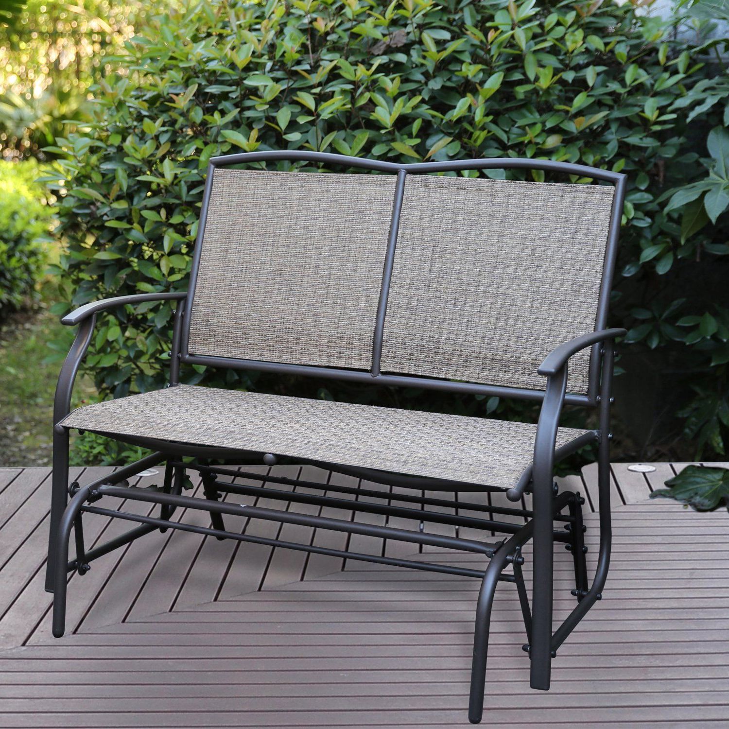 Patio Tree Patio Swing Glider Bench For 2 Person All Inside Famous 2 Person Loveseat Chair Patio Porch Swings With Rocker (View 10 of 30)