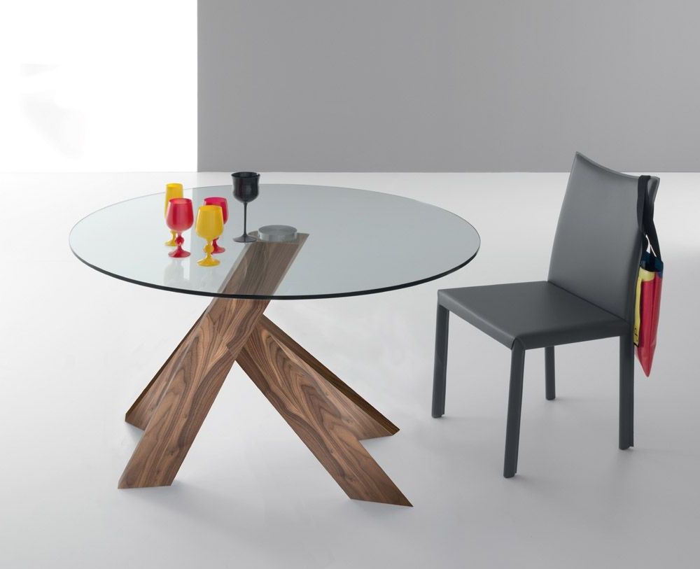 Pin On Modern Glass Dining Table Intended For 2018 Modern Round Glass Top Dining Tables (View 11 of 30)