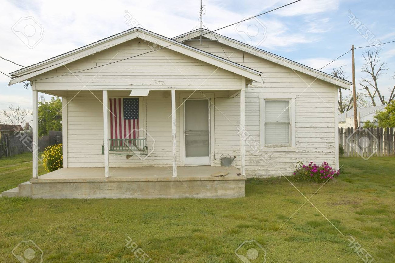 Popular American Flag Porch Swings Regarding Old Swing On Porch Displaying An American Flag And Patriotic. (View 13 of 30)