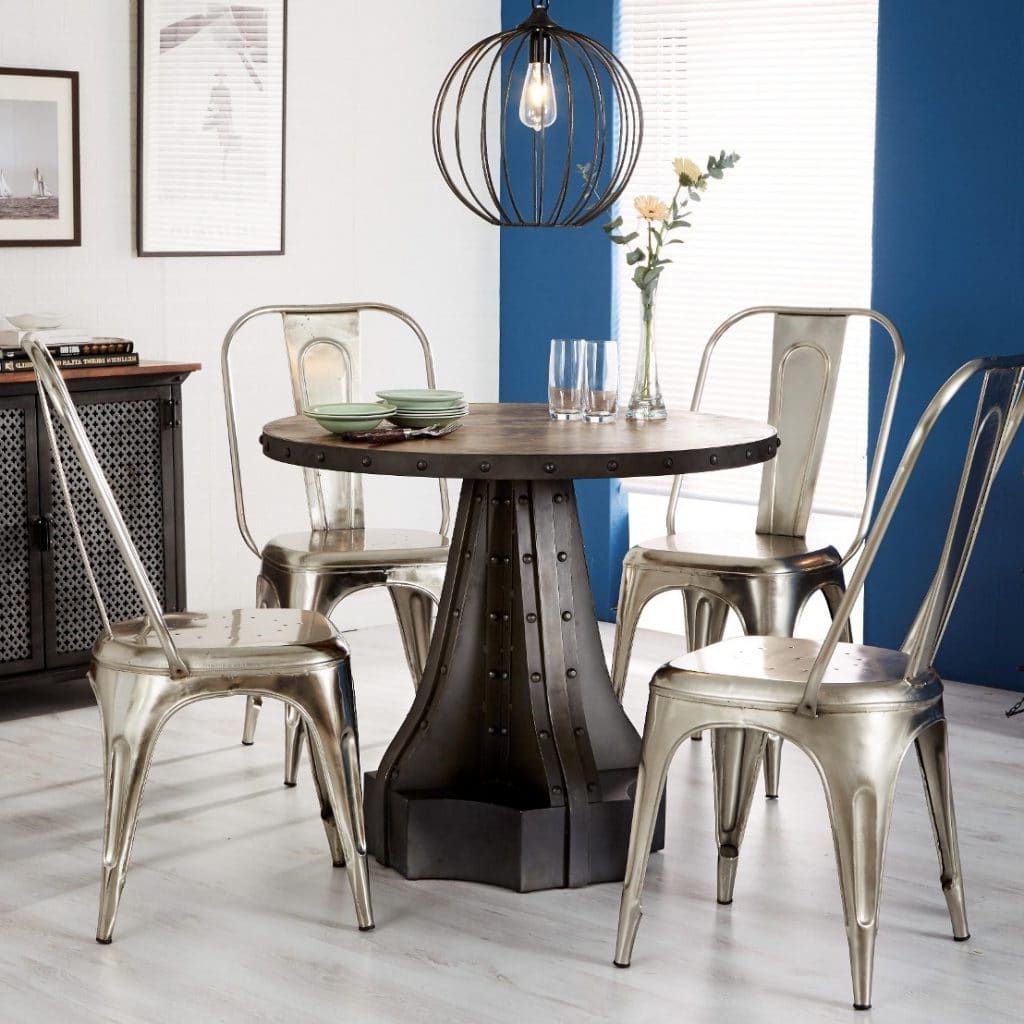 Popular Telford Industrial Round Dining Table Inside Round Dining Tables (View 21 of 30)