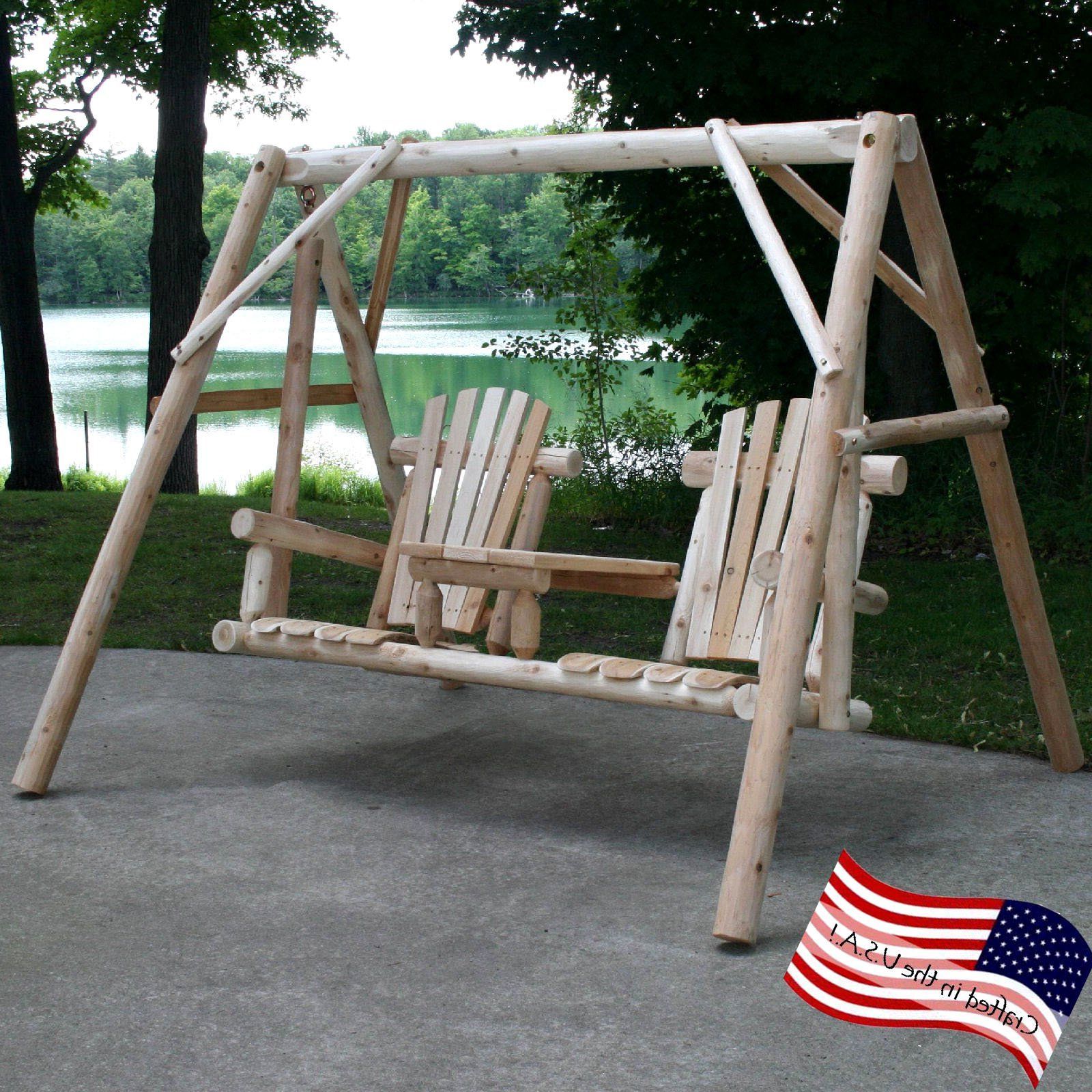 Products In 2019 Regarding Most Recent 2 Person Natural Cedar Wood Outdoor Swings (View 27 of 30)