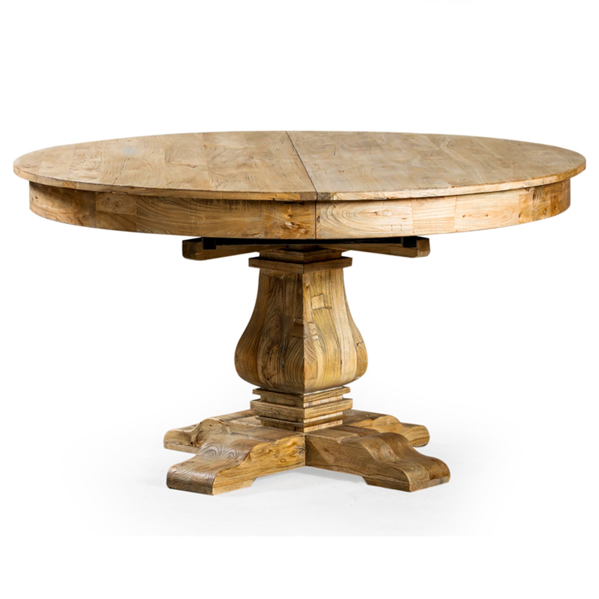 Round Dining Tables For Recent Reclaimed Elm Round Extending Dining Table (View 6 of 30)