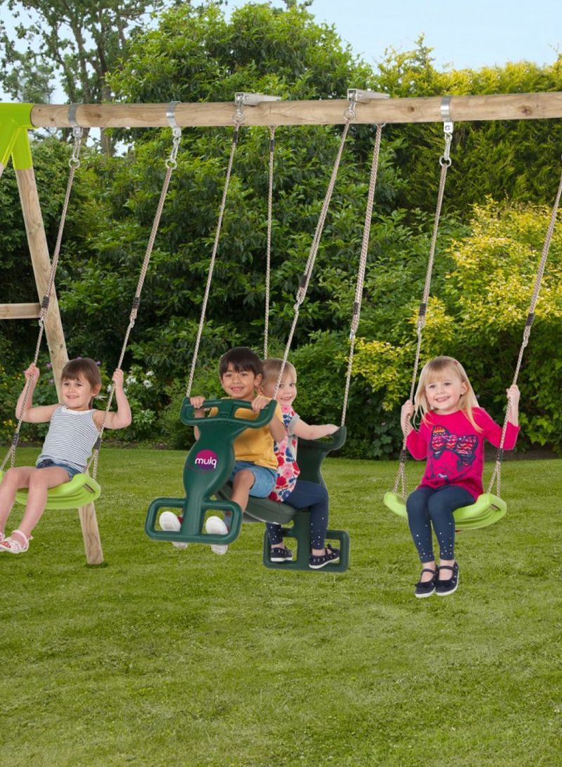 Shop Plum Vervet Wooden Swing Set Online In Dubai, Abu Dhabi For Current Dual Rider Glider Swings With Soft Touch Rope (View 5 of 30)