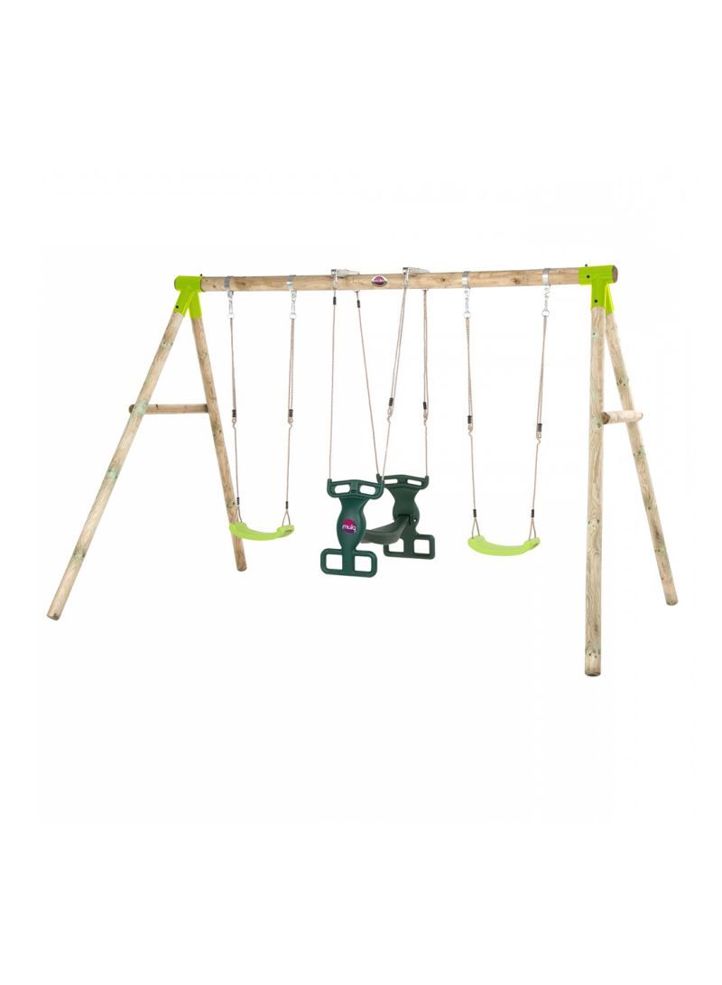 Shop Plum Vervet Wooden Swing Set Online In Dubai, Abu Dhabi With Regard To 2019 Dual Rider Glider Swings With Soft Touch Rope (View 3 of 30)