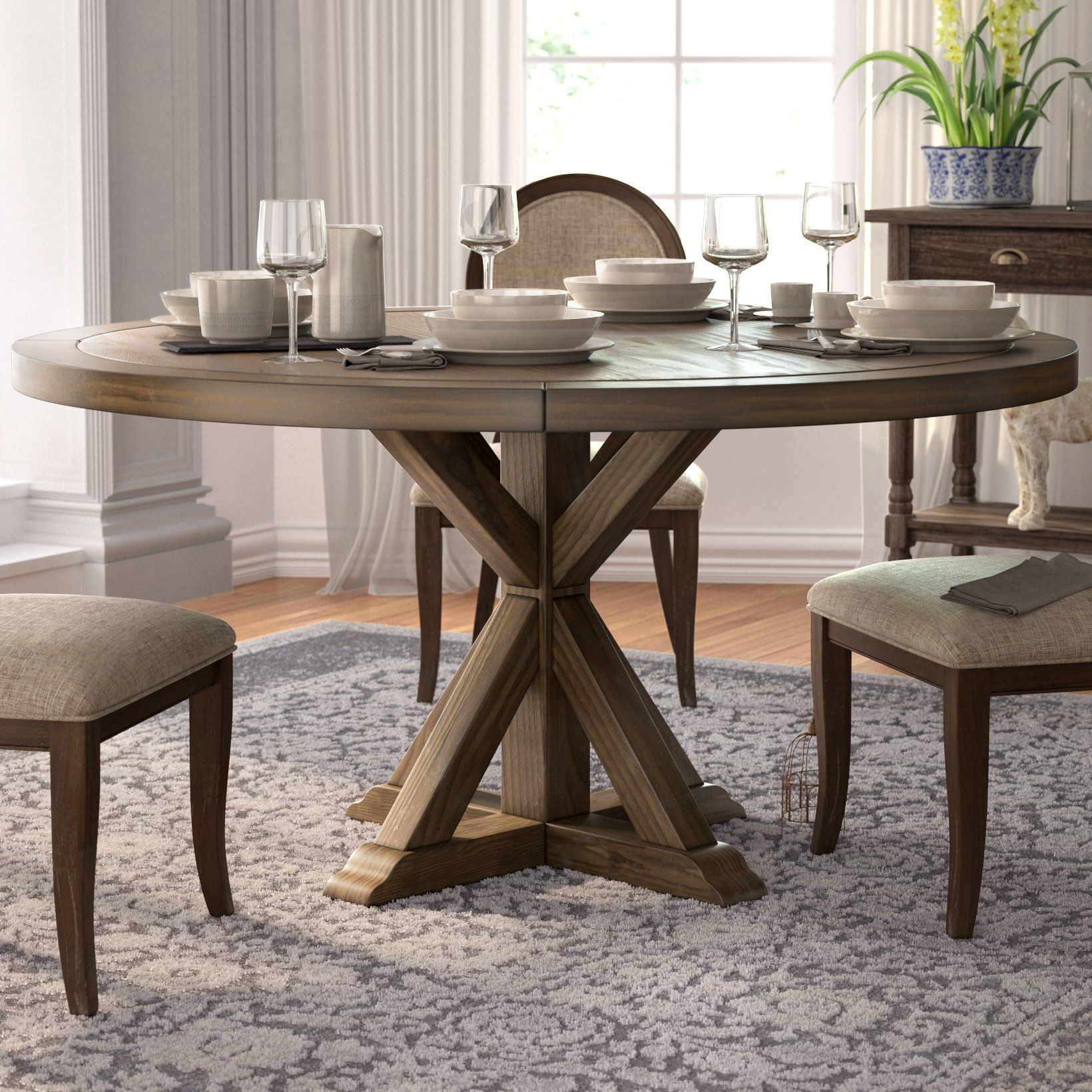 Small Round Dining Tables With Reclaimed Wood Inside Fashionable One Allium Way Armancourt Reclaimed Wood Round Dining Table (View 11 of 30)
