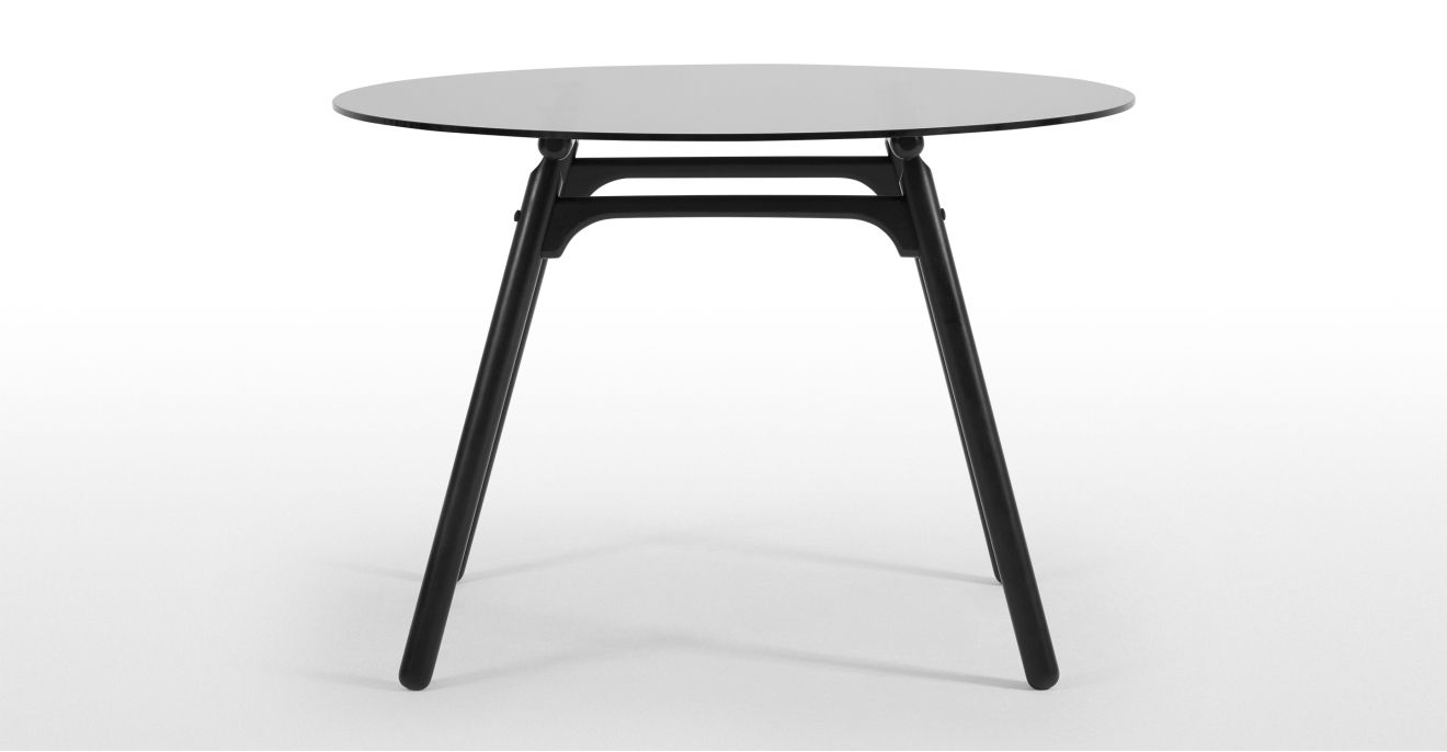 Smoked Oval Glasstop Dining Tables With Most Current Philly 4 Seat Glass Top Dining Table, Black And Smoked Glass (View 22 of 30)