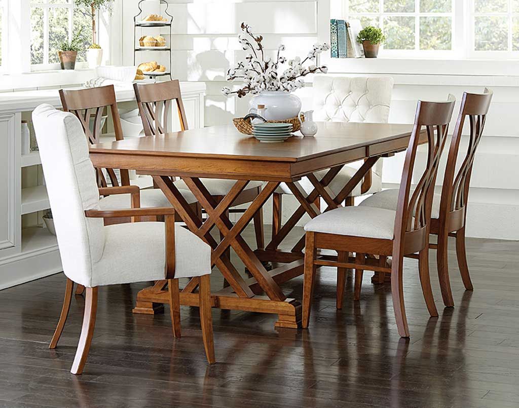 Transitional 4 Seating Square Casual Dining Tables With Most Current Top Amish Dining Room Sets (tables, Chairs, Furniture, Etc (View 27 of 30)