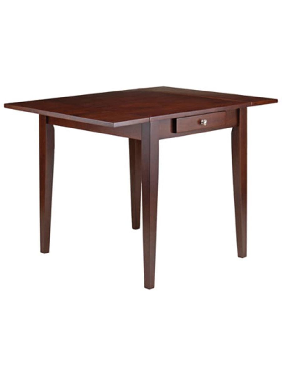 Transitional Antique Walnut Drop Leaf Casual Dining Tables Inside Trendy Winsome Hamilton Transitional 4 Seating Drop Leaf Casual (View 1 of 30)
