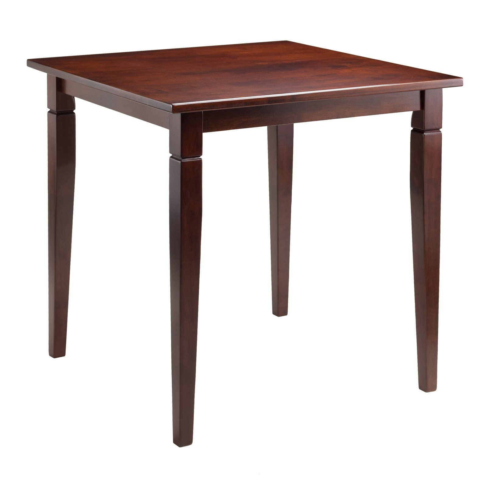 Transitional Antique Walnut Drop Leaf Casual Dining Tables Pertaining To Famous Winsome Wood Kingsgate Dining Table With Tapered Legs, Walnut – Walmart (View 30 of 30)