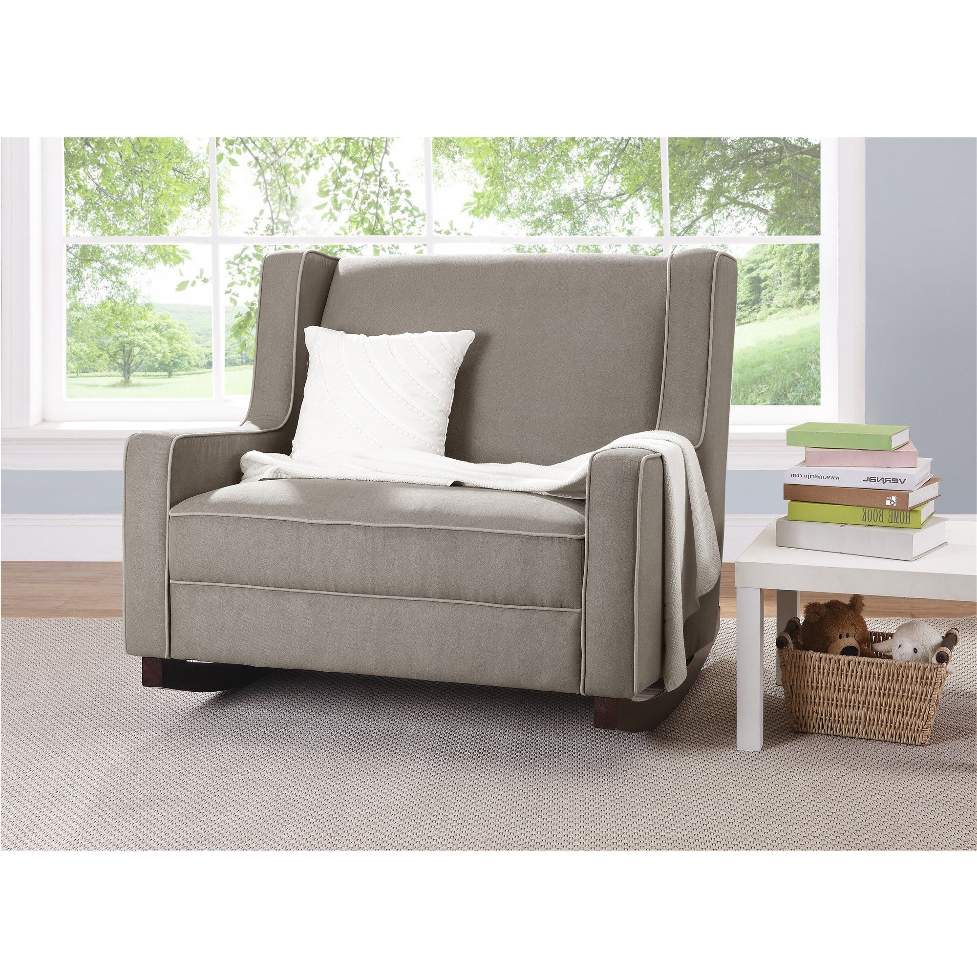 Trendy Chair: Captivating Double Glider Nursery With Comfortable In Double Glider Loveseats (View 23 of 30)