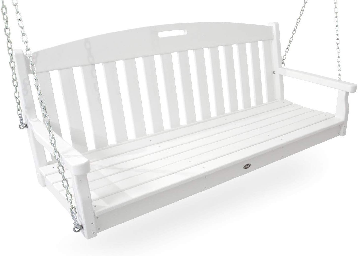 Trendy Outdoor Furniture yacht Club 2 Person Recycled Plastic Outdoor Swings With Trex Outdoor Furniture Yacht Club Swing, Classic White (View 3 of 30)