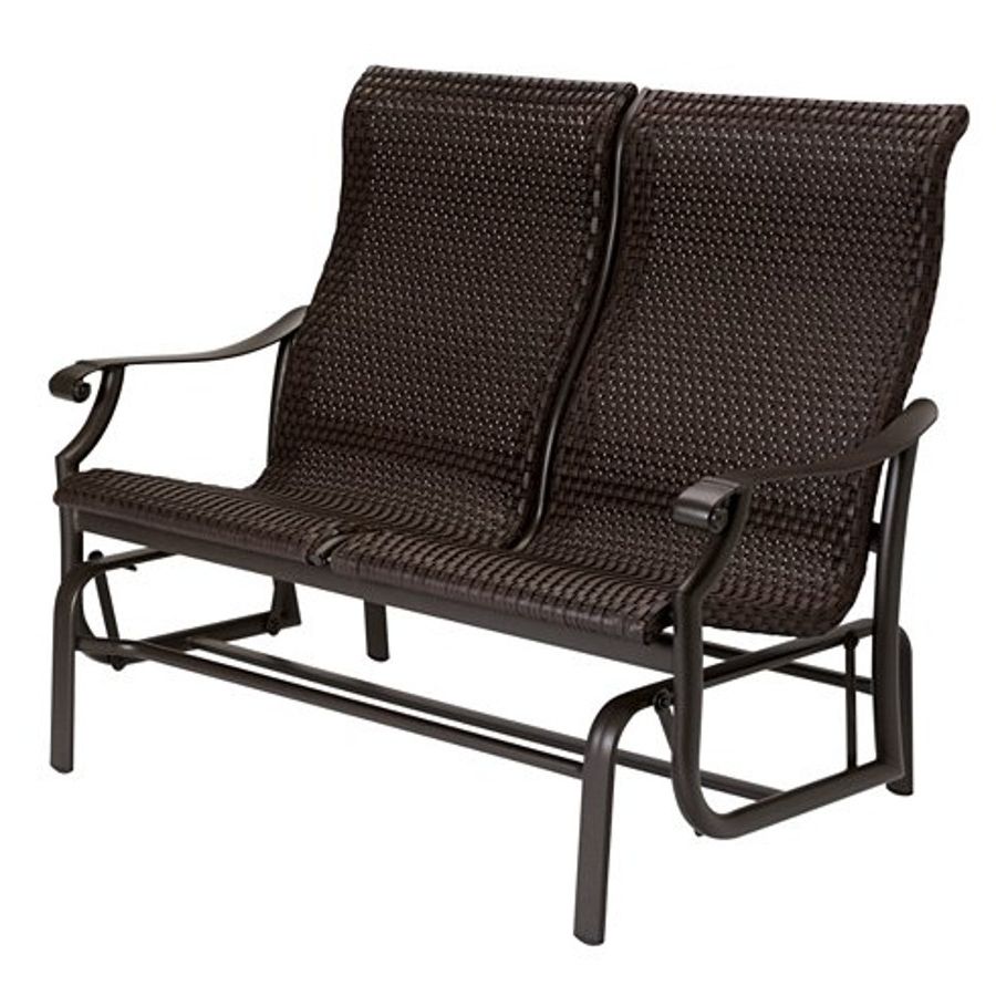 Trendy Padded Sling Double Gliders With Montreux Woven Double Glider – Viking Casual Furniture (View 15 of 30)