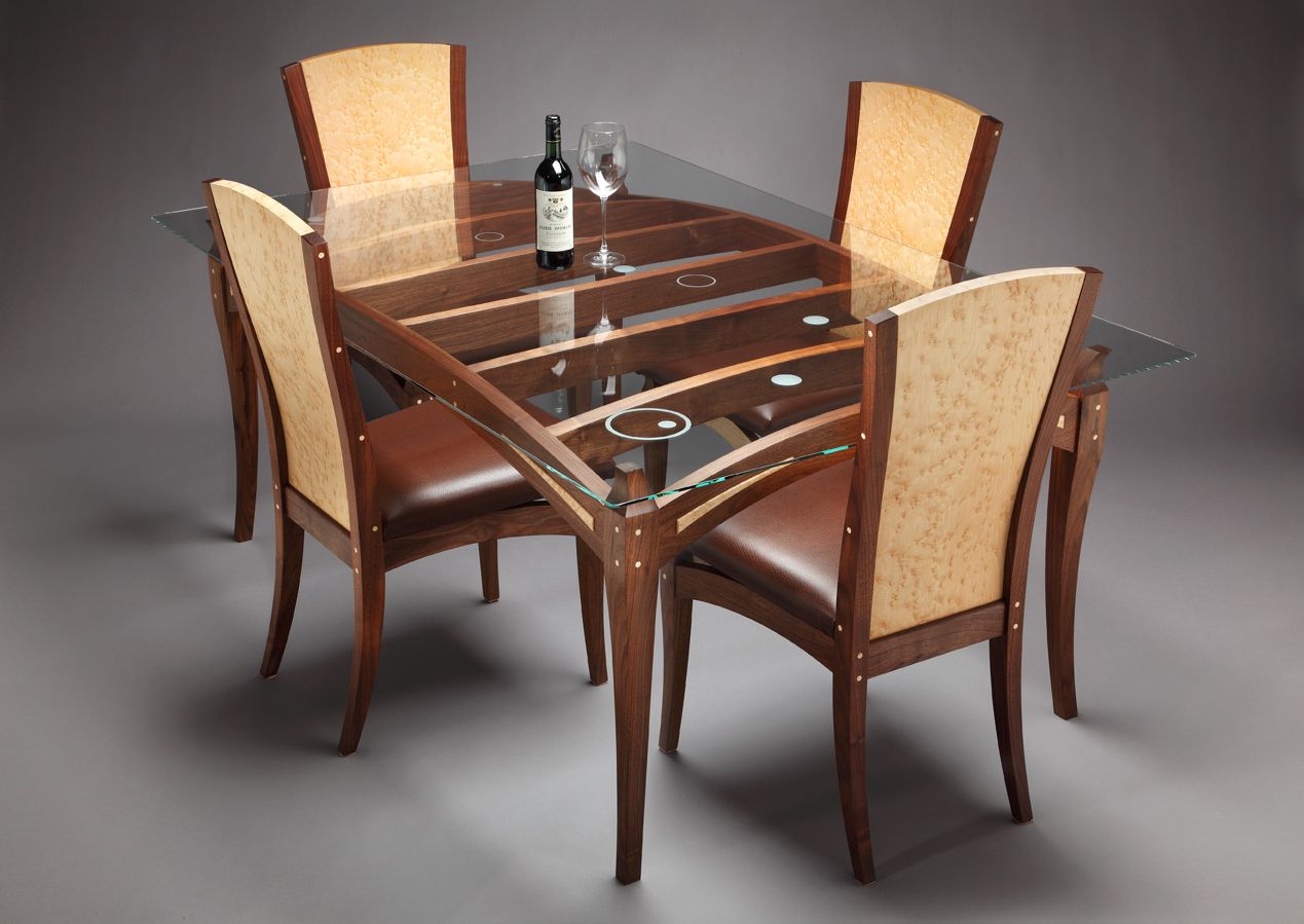 Trendy Rectangular Glasstop Dining Tables Intended For Glass Top Dining Tables With Wood Base Furniture Rectangular (View 13 of 30)