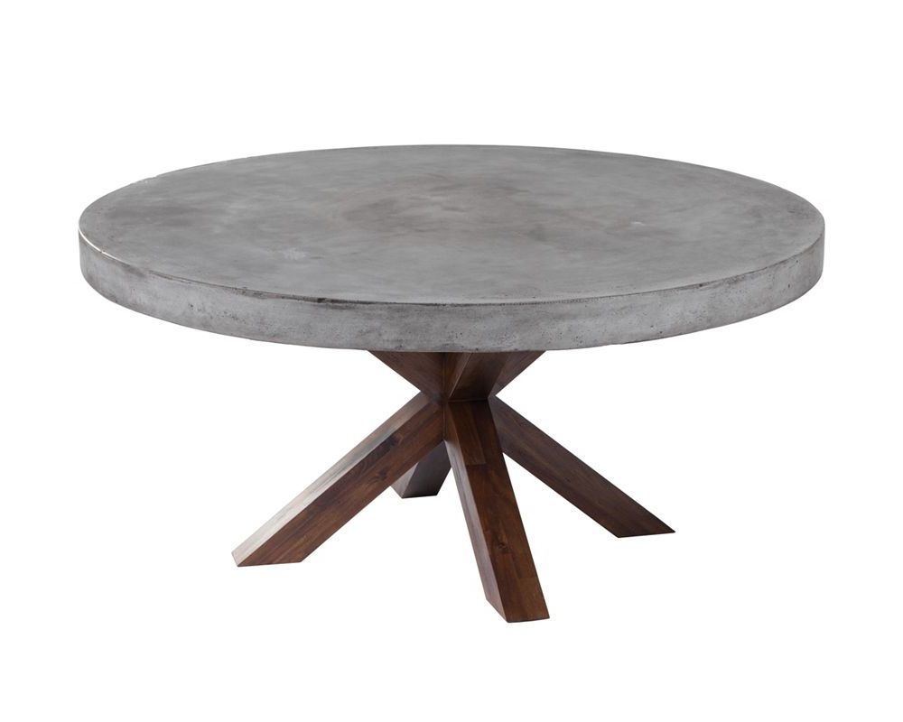 Warwick Dining Table – Round – 47" With 2017 Acacia Wood Dining Tables With Sheet Metal Base (View 17 of 30)