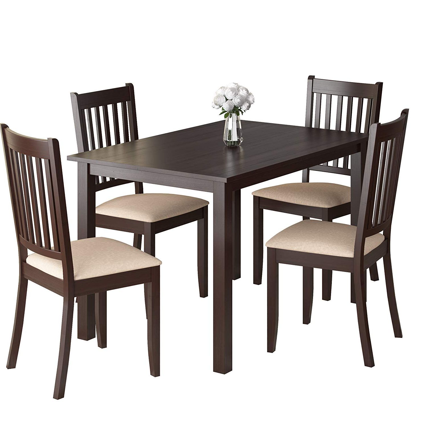 Well Known Amazon – Corliving Drg 595 Z Atwood Dining Set, Brown With Regard To Atwood Transitional Rectangular Dining Tables (View 2 of 30)