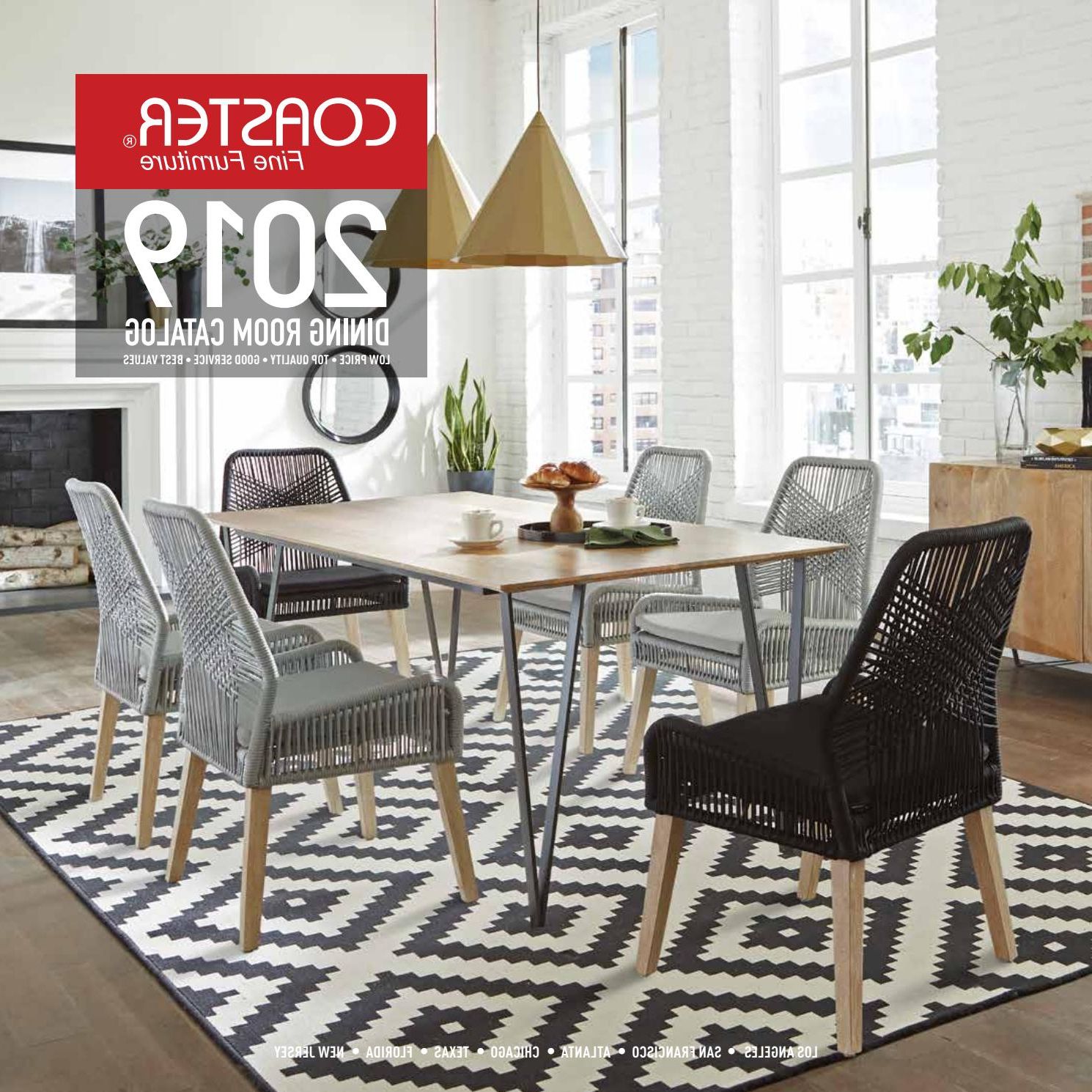Well Known Coaster 2019 Dining Room Catalogcoaster Company Of For Small Dining Tables With Rustic Pine Ash Brown Finish (View 23 of 30)