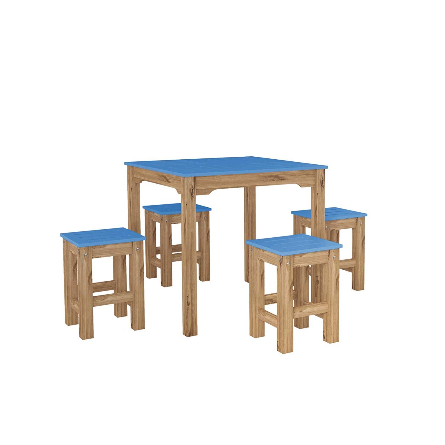 Well Liked Amazon – Manhattan Comfort Css101 Stillwell Modern Regarding Rustic Pine Small Dining Tables (View 15 of 30)