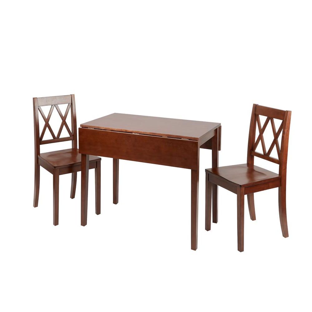 Widely Used Maisel 3 Piece Brown Wood Drop Leaf Dining Set With Transitional 4 Seating Drop Leaf Casual Dining Tables (View 15 of 30)
