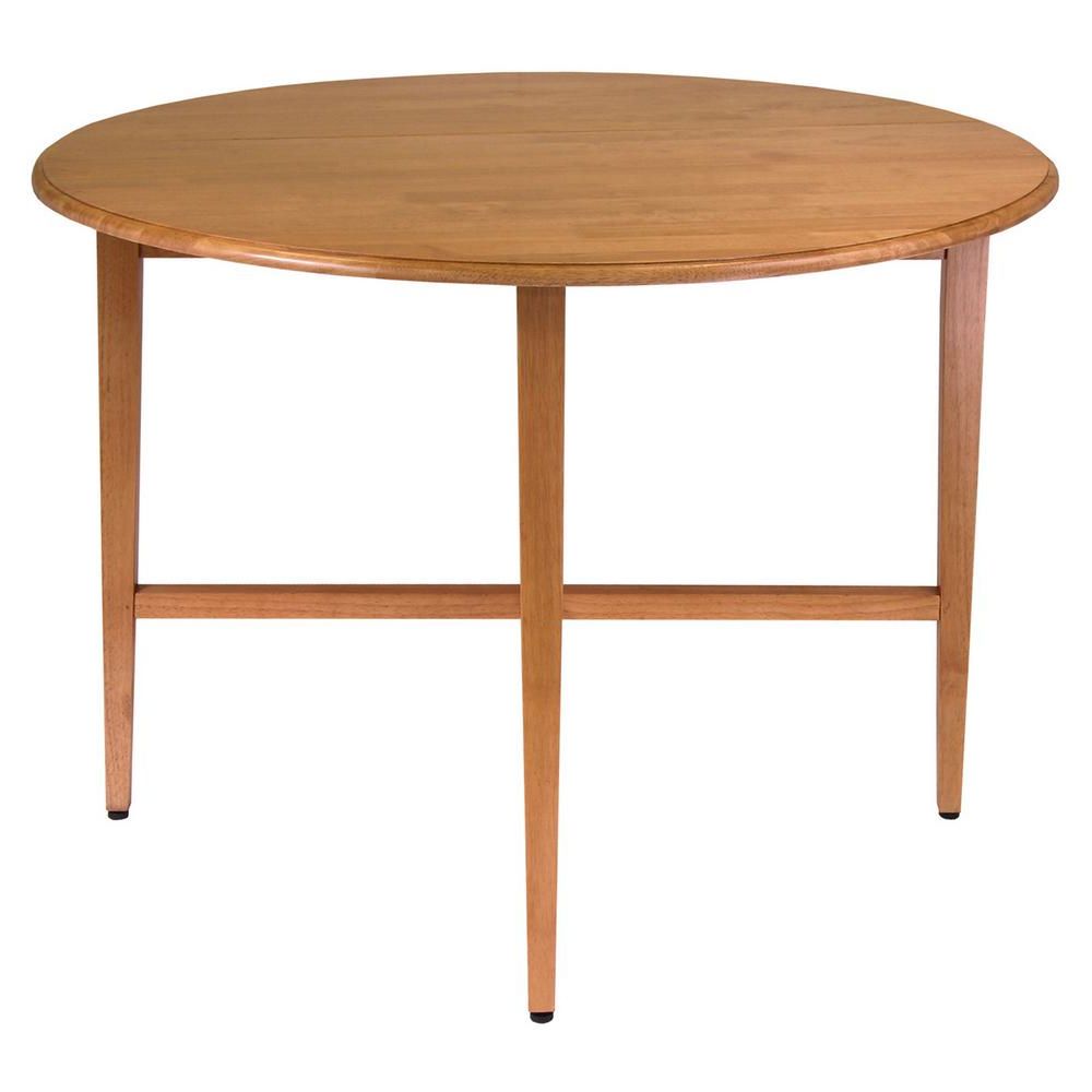 Winsome Wood Hannah 42 In. Light Oak Round Double Drop Leaf Regarding Well Known Transitional 4 Seating Double Drop Leaf Casual Dining Tables (Photo 28 of 30)