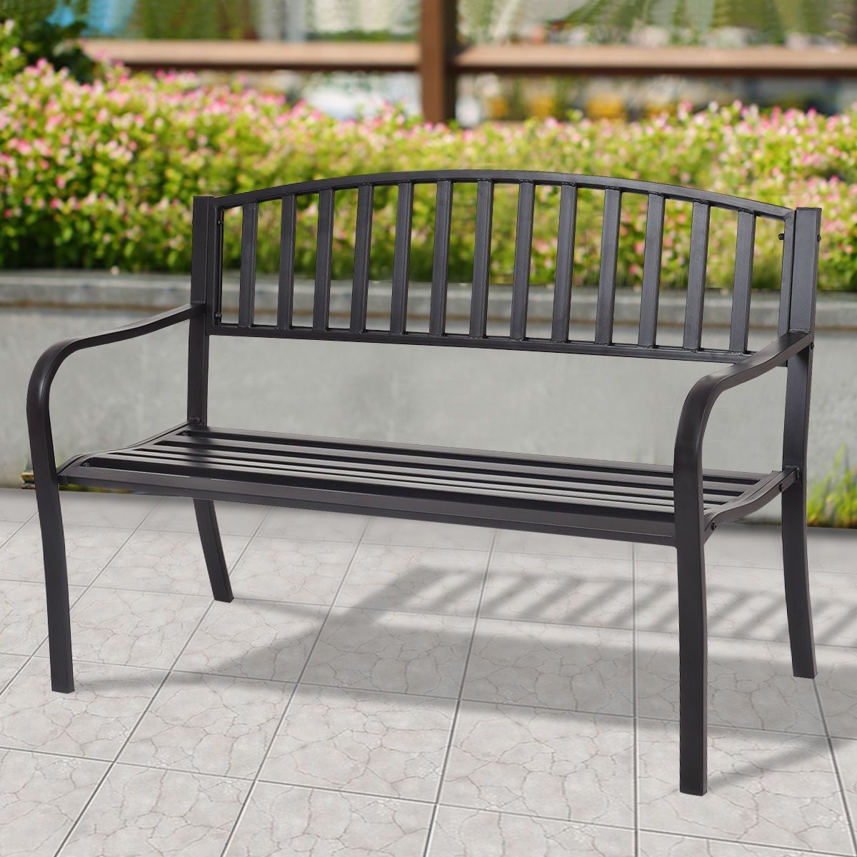 Best And Newest Overstock: Online Shopping – Bedding, Furniture Within Alvah Slatted Cast Iron And Tubular Steel Garden Benches (View 9 of 30)