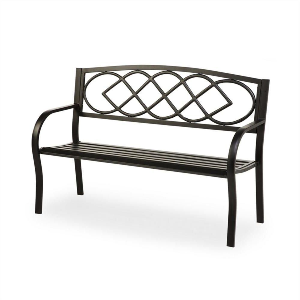 Celtic Knot Iron Garden Benches In Well Liked Evergreen 50 In (View 3 of 30)