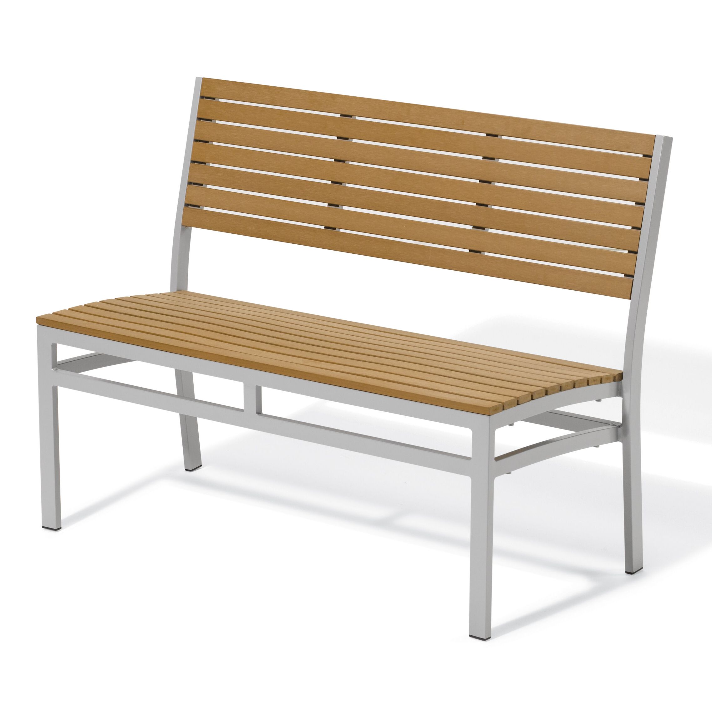 Denson Aluminum Garden Bench Regarding Most Up To Date Alvah Slatted Cast Iron And Tubular Steel Garden Benches (View 18 of 30)