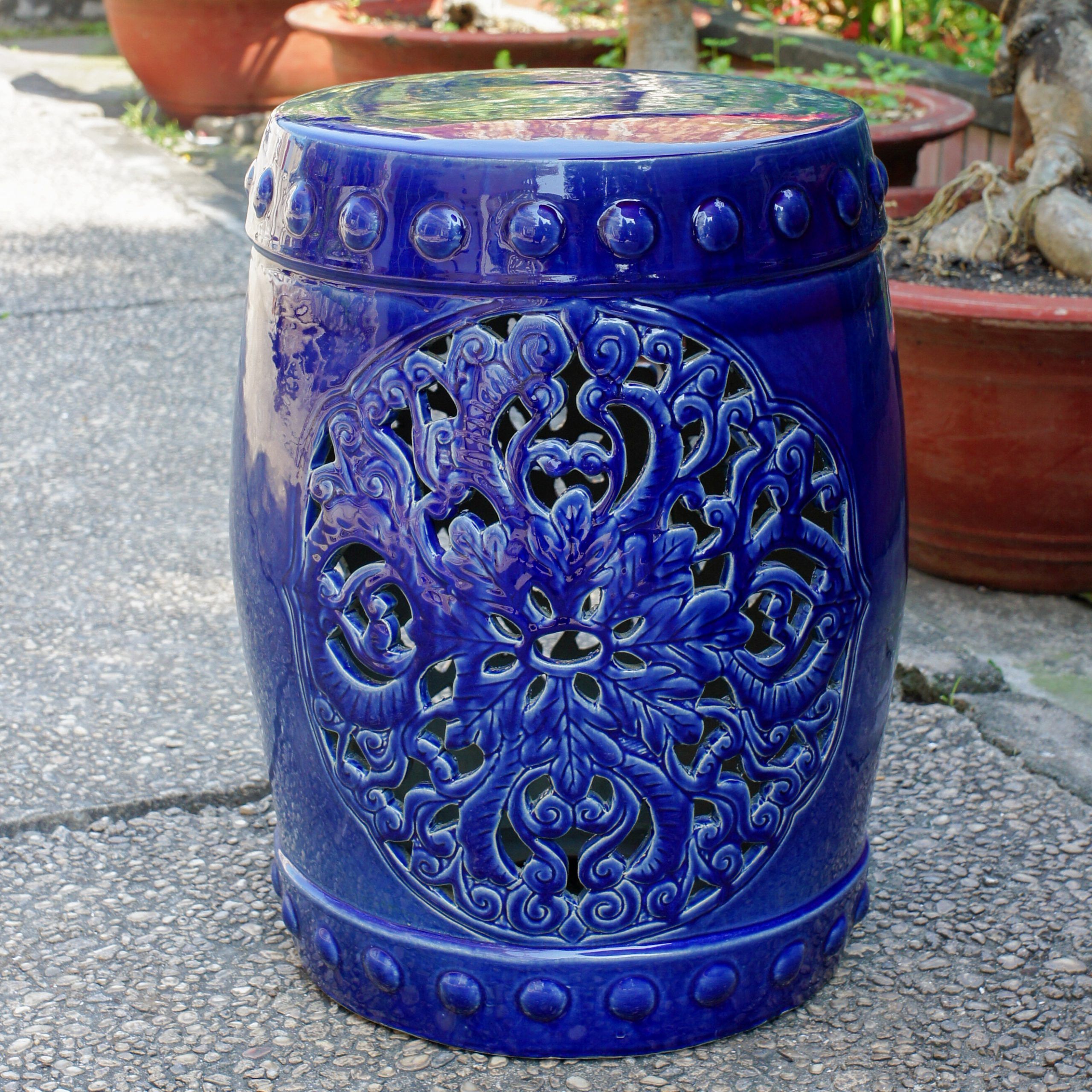 Fashionable Nieto Ceramic Garden Stool Regarding Oakside Ceramic Garden Stools (View 2 of 30)