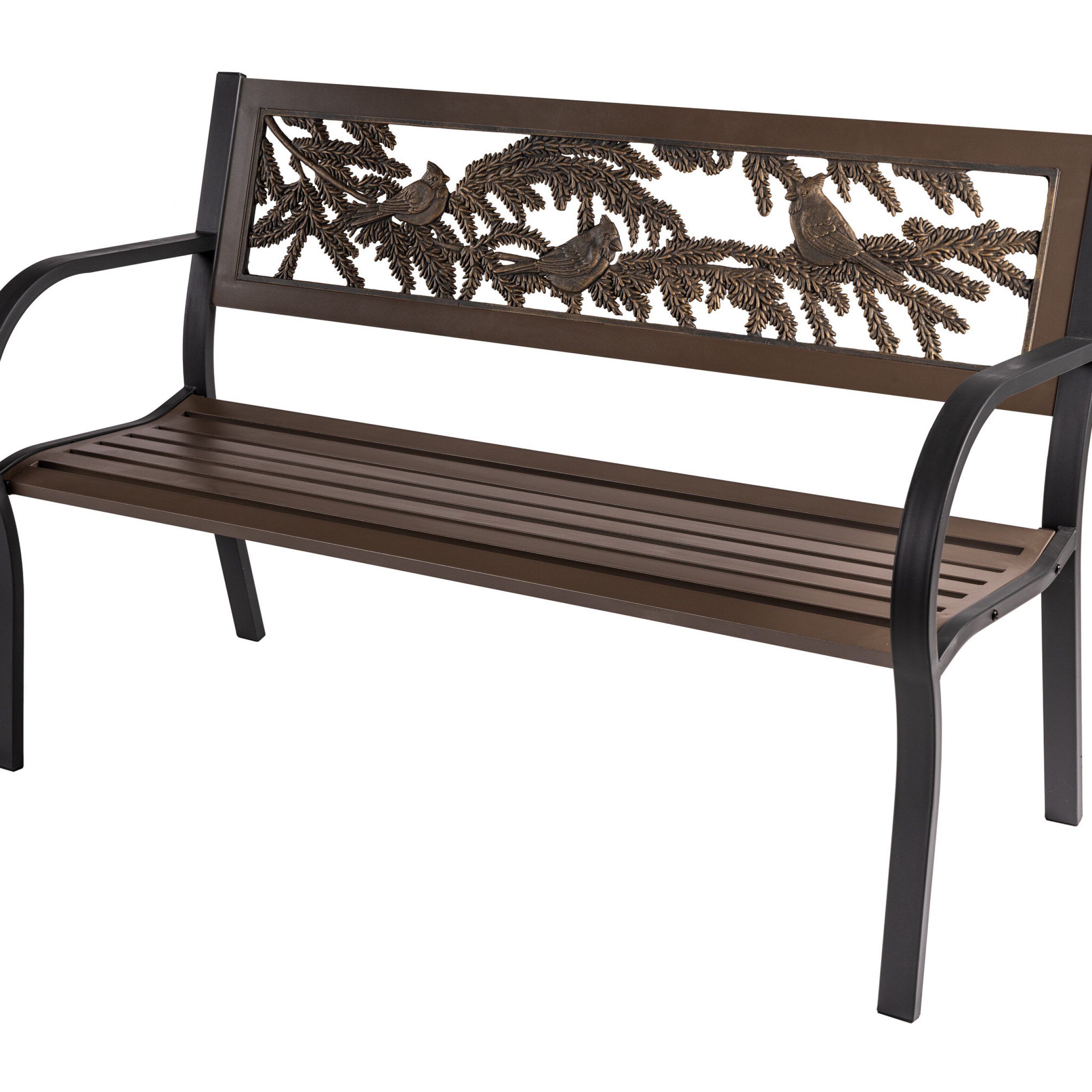 Most Up To Date Alvah Slatted Cast Iron And Tubular Steel Garden Benches With Coffman Tube Steel Park Bench (View 19 of 30)